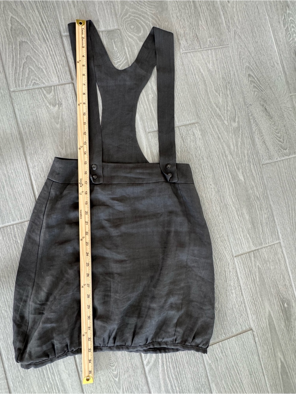 SARAH PACINI Gray Pinafore Bubble Hem Sculptural Avant-Garde Lagenlook GUC - Picture 7 of 9